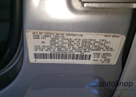 2003 Toyota Rav4 from USA, damaged, VIN JTEGH20V936013633